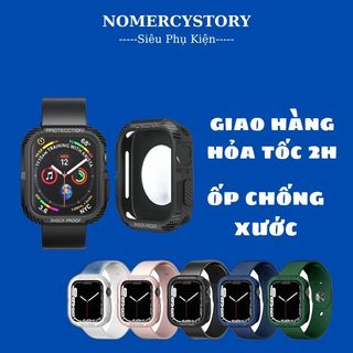 Ốp Bảo Vệ NOMERCYSTOY Case Armor Carbon cho Watch Series 8 / Watch Series 9 Size 41mm/45mm Bảo Hành 6 Tháng