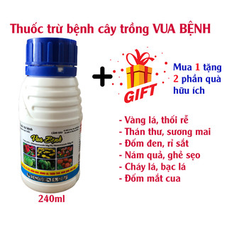 Thuốc trừ nấm bệnh cây trồng Vua Bệnh 240ml, đặc hiệu trừ bệnh vàng lá, thán thư, rỉ sắt, đốm đen...