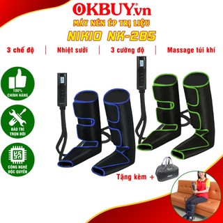 Máy nén ép trị liệu suy giãn tĩnh mạch chân Nikio NK-285, có nhiệt sưởi