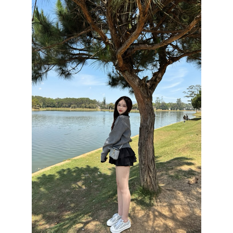 Len Xám Cổ bèo @pinkxingclothing | BigBuy360 - bigbuy360.vn