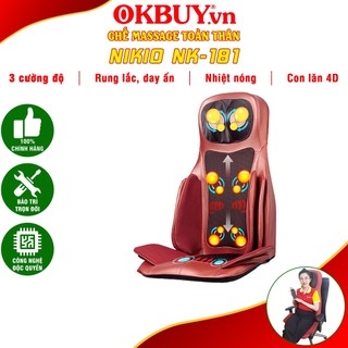 Ghế massage trên ô tô, ghế masse lưng cao cấp Nhật Bản Nikio NK-181 - Xoa bóp, áp suất khí