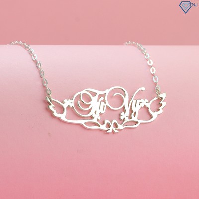 Vòng cổ bạc nữ hình cánh thiên thần khắc tên theo yêu cầu DCC0023 - Trang Sức TNJ