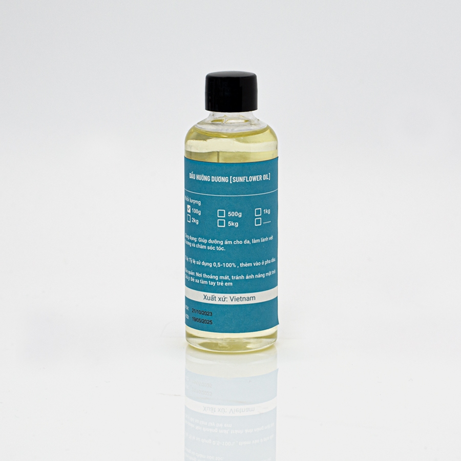 Dầu hướng dương 100g 1kg, dầu dưỡng da, nguyên liệu làm mỹ phẩm - 3C