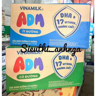 Sữa Tươi ADM Có Đường/Ít Đường 48 hộp x 110ml