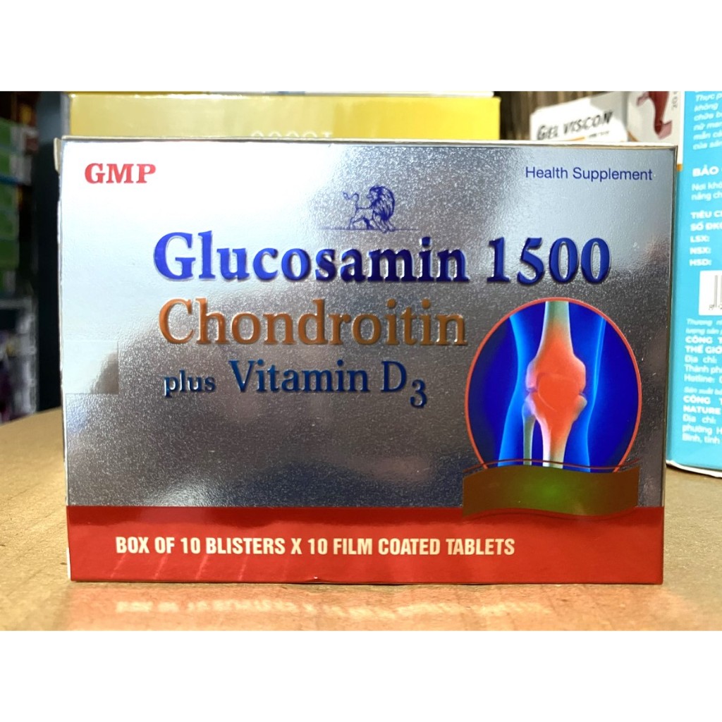 GLUCOSAMIN 1500 CHONDROITIN PLUS Giúp xương chắc khớp khỏe, ngăn ngừa thoái hóa khớp, tái tạo mô sụn