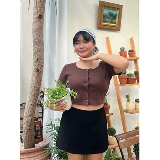 Áo croptop nút bigsize