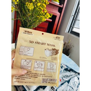 Khẩu Trang 5D SMART MASK DUY NGỌC TÚI ZIP SIÊU DÀY 4 LỚP
