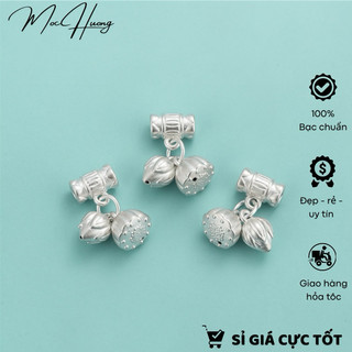 Charm bạc 3d nụ hoa và đài sen - mh273