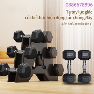 Tạ tay 10kg, tạ lục giác bọc cao su cao cấp, shop cung cấp sỉ lẻ các loại tạ số lượng lớn, giá tốt