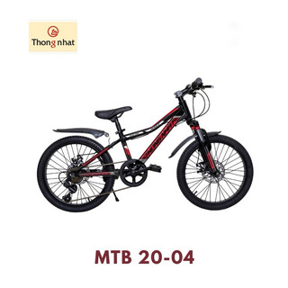 Xe đạp thống nhất trẻ em địa hình 20 inch có đề, phanh đĩa 20", mtb 20 - 04 kèm khoá dây mã số