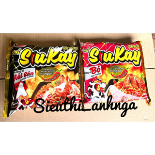 Mì Siukay 7 Cấp Độ Hương Vị Bò/Hải Sản Gói 127G