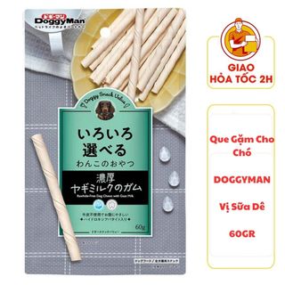 (CÓ QUÀ TẶNG) Que Gặm Cho Chó DOGGYMAN - Hương Sữa Dê - 60gr