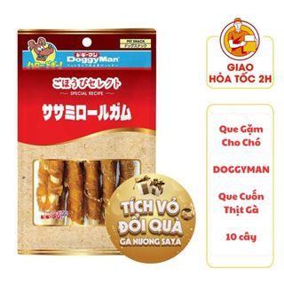 (CÓ QUÀ TẶNG) Que Gặm Cho Chó DOGGYMAN - Que Cuốn Thịt Gà - 10 cây