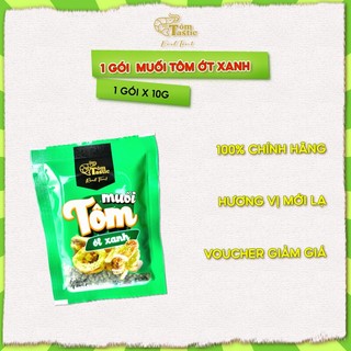 Muối tôm ớt xanh ít muối nhiều tôm - 1 gói 10g tômtastic