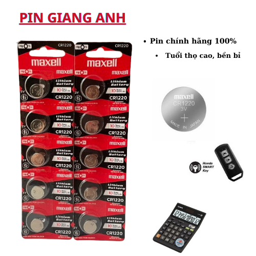 Pin Maxell CR1220 3V CMOS chính hãng