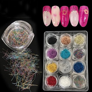 Set nhũ sợi trang trí móng 12 màu