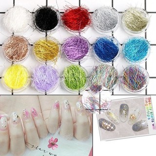 Set nhũ sợi trang trí móng 12 màu