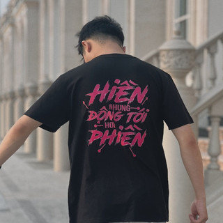 Áo thun form rộng TOPTEESG HIỀN unisex nam nữ tay ngắn cổ tròn