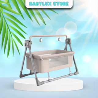 Nôi điện cho em bé, Nôi điện đu đưa tự động có điều khiển từ xa kết nối Bluetooth BabyLux Store