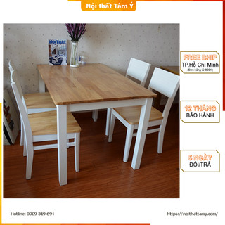 Bộ Bàn ăn Cherry 4 Ghế ✌FREE SHIP HCM✌ Bộ bàn ăn Cao Cấp Thương hiệu Nội Thất Tâm Ý