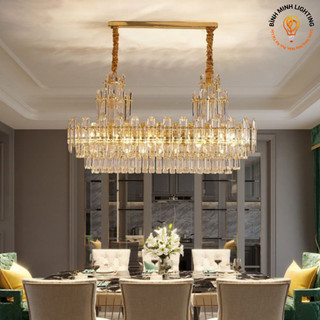 Đèn chùm, đèn thả trần pha lê 954 3 chế độ sáng trang trí phòng khách