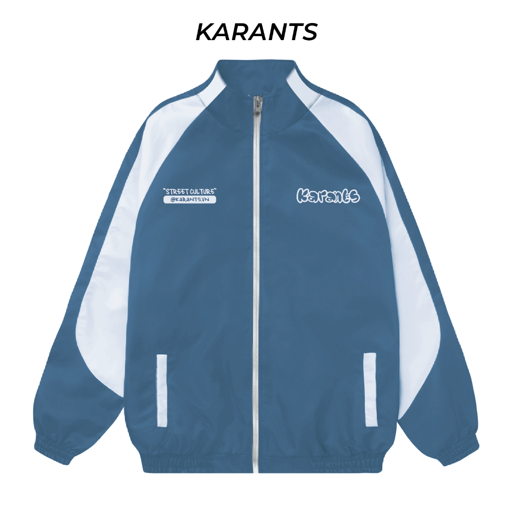 Áo Khoác Gió Unisex Nam Nữ Karants Design Studio Jacket New Collection Blue - AK05