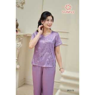 SP2173 ĐỒ BỘ MẶC NHÀ CHẤT LỤA VÂN GỖ SUNFLY