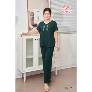 SP2179 ĐỒ BỘ MẶC NHÀ CHẤT LANH THÁI SUNFLY