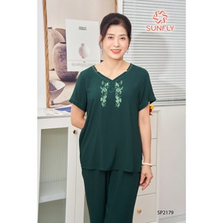 SP2179 ĐỒ BỘ MẶC NHÀ CHẤT LANH THÁI SUNFLY