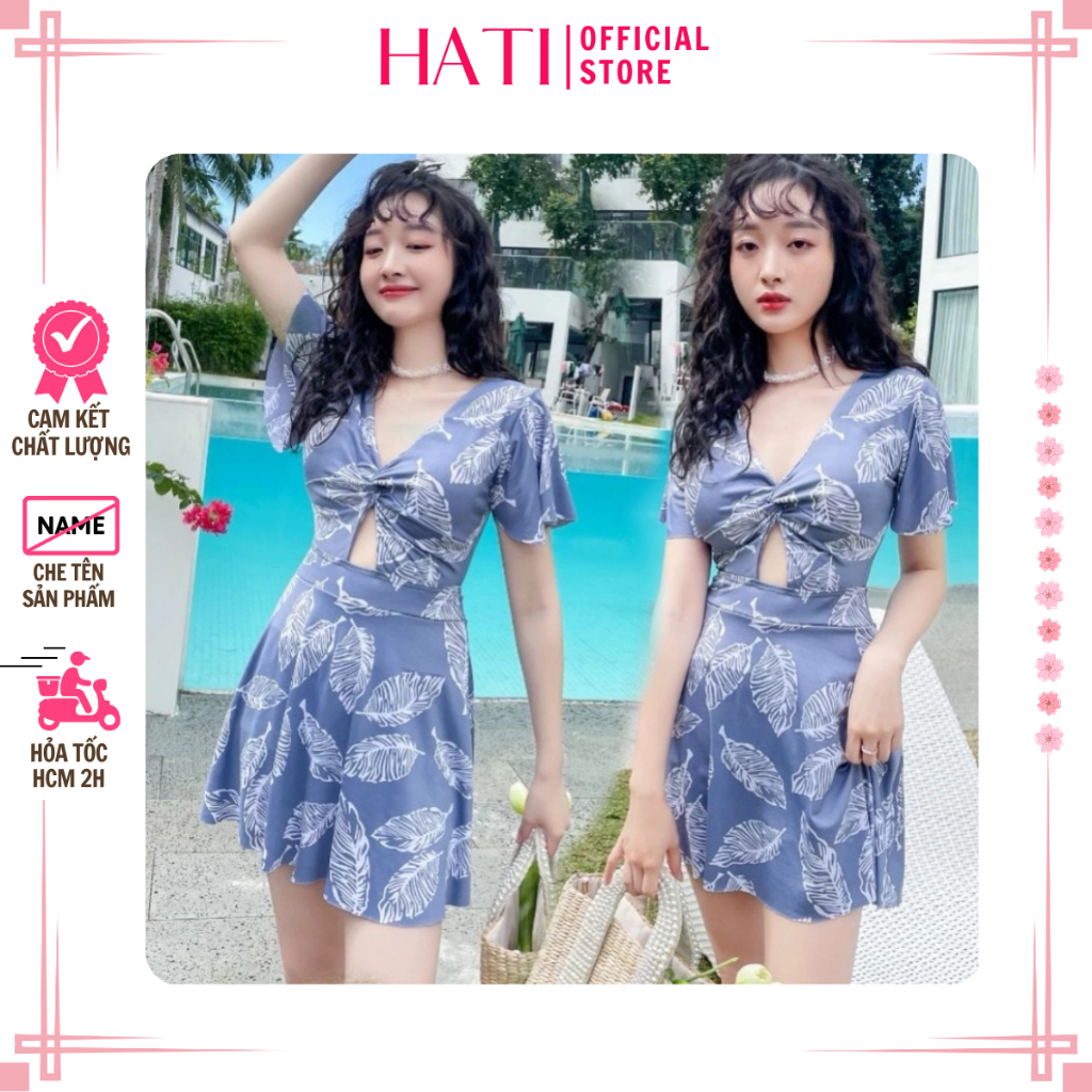 Đồ bơi nữ kín đáo dạng váy đi biển đồ bơi 1 mảnh