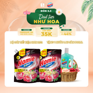 2 túi nước giặt xả homie expert 3,9kg
