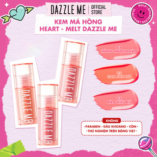 DAZZLE ME Kem Má Hồng Chống Thấm Nước Và Mồ Hôi Ửng Hồng Tự Nhiên Heart-Melt Creamy Liquid Blush 2.5g