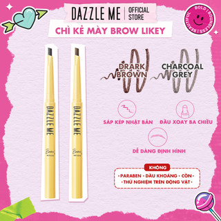 DAZZLE ME Chì Kẻ Mày 2 Đầu Lâu Trôi Không Lem Chống Nước Bám Màu Bền Màu Không Vón Cục Brow Likey 0.25g