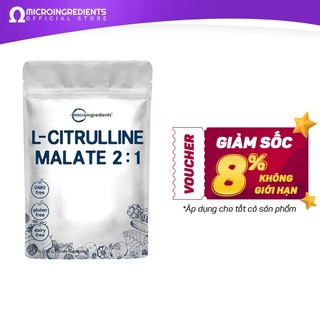 Hỗ trợ hiệu suất cơ bắp, độ bền và sức mạnh micro ingredients l-citrulline malate 2:1 500gram