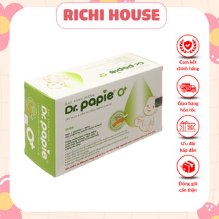 Gạc rơ lưỡi dr. papie giúp sạch lưỡi, nướu cho bé yêu - hộp 30 gói - richi house