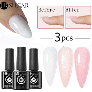 Ur sugar gel sơn móng tay rubber base gel 7ml sơn gel led uv gel son móng tay son top base 3pcs