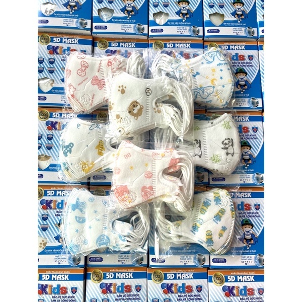 Khẩu trang 5D bé túi dán