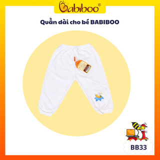 Quần dài cho bé BABIBOO quần dài cotton co dãn, mềm mịn (3kg-12kg) - BB33