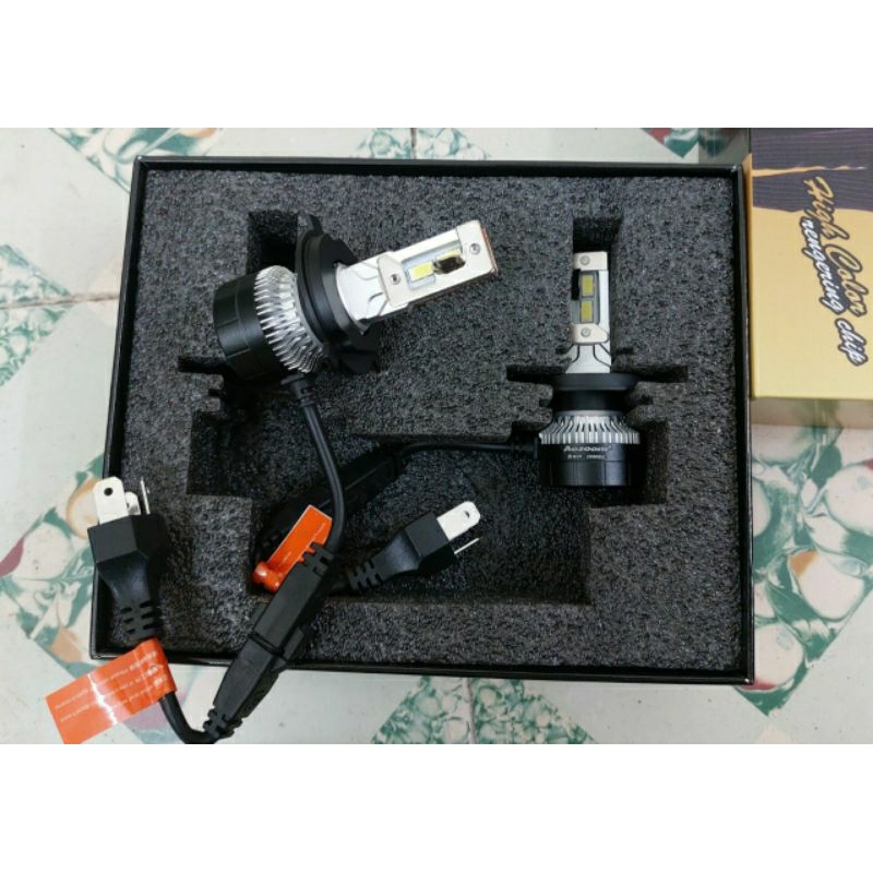 Combo 02 bóng đèn LED AOZOOM siêu sáng, công suất cao 12V 55W chân H4, H7, H11, HB3/9005, HB4/9006