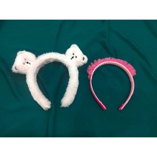 Bờm tóc gấu cute, băng đô hồng thanh lý