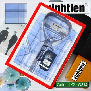 Áo Sơ Mi Ngắn Tay Bamboo SlimFit Vĩnh Tiến G814