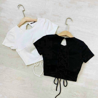 Áo croptop đan dây sau lưng 2 lớp (có mút ngực) đi bơi đi biển xinh