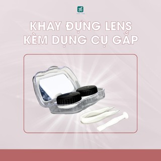 Khay đựng lens THÚY LENS bảo quản kính áp tròng có gương kèm dụng cụ gắp