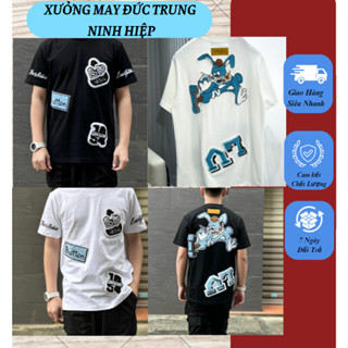 Áo Luôn Vui Tươi COn Thỏ Họa Tiết Con Thỏ Cầm Búa Sau Lưng Áo