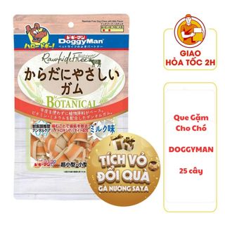 (CÓ QUÀ TẶNG) Que Gặm Cho Chó DOGGYMAN - Xương Nơ Vị Sữa Dê - 25 cây