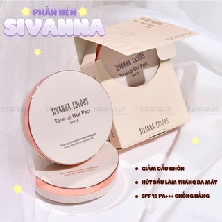 Phấn Phủ Dạng Nén Nâng Tone Mìn Lì Sivanna Colors Tone Up Blur Pact HF636