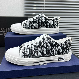 Giày Nam Dio Vân In Nhiệt Sắc Nét Đế Đúc Êm  vải dệt vân chữ thổ cẩm monogram đen xám đế cao su tách thời thượng