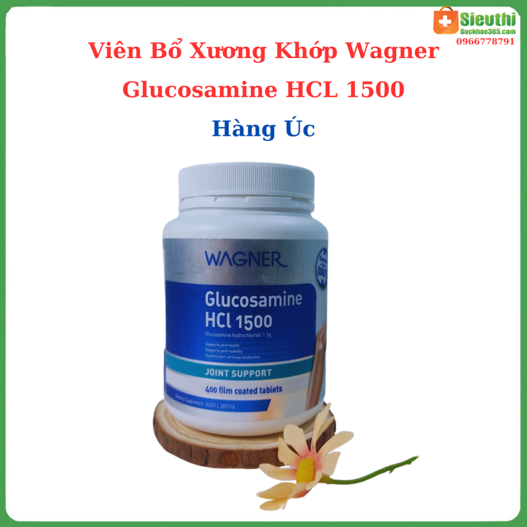 Viên Uống Bổ Sụn Khớp Glucosamin Wagner Glucosamine Hcl 1500 Hộp 400 viên