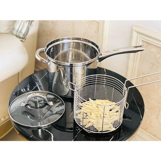 Quánh inox chiên ngập dầu 3 đáy sâu lòng Arber AN-01VN