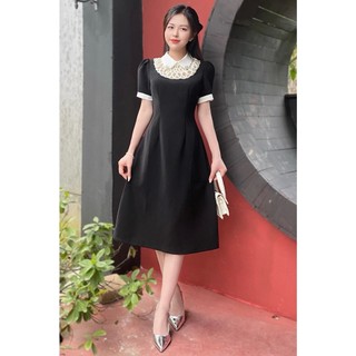 Váy đi tiệc sang chảnh thiết kế sang trọng vải cotton đính đá cao cấp Tahe V470
